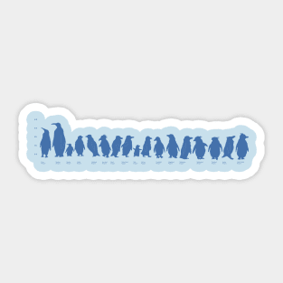 Penguin Line-up Sticker